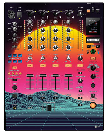 Pioneer DJ DJM 900 NEXUS Skin Synthwave Horizon